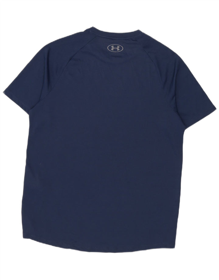 Under Armour Herre T-shirt Top Lille marineblå polyester