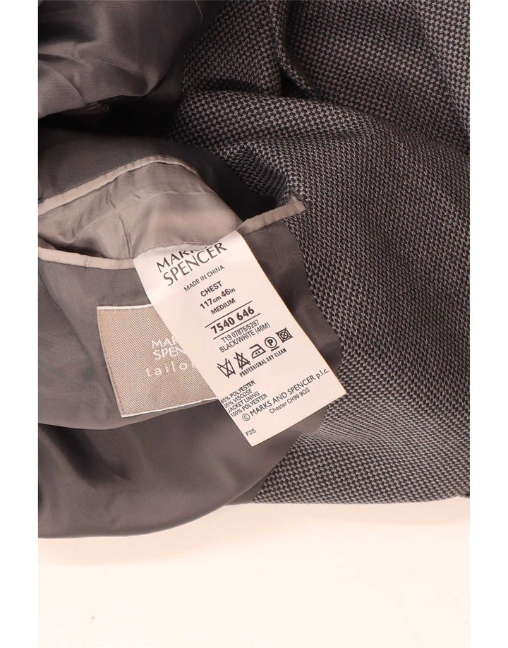 Marks & Spencer Herre Tailored Fit 2-knaps blazerjakke UK 46 XL Sort