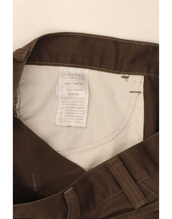 Carhartt Herre Casual Shorts W32 Medium Brun Polyester
