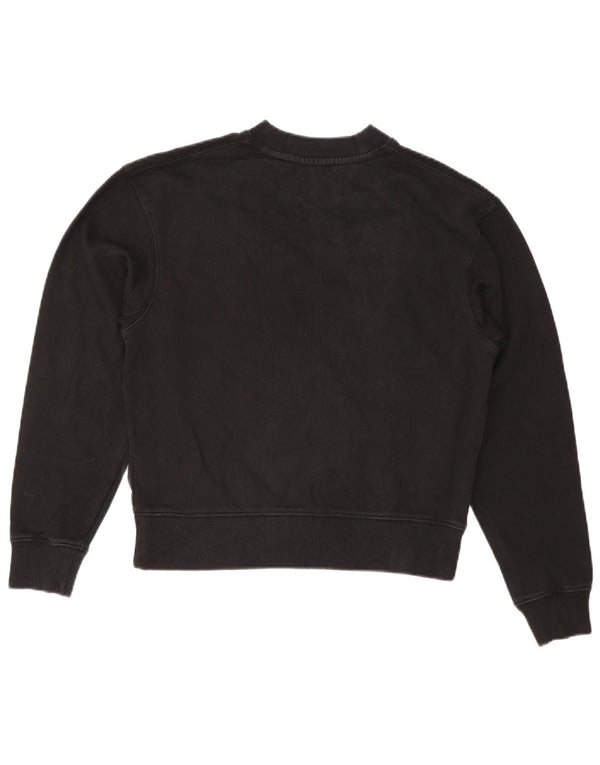 CALVIN KLEIN JEANS Dame Oversized Sweatshirt Jumper UK 6 XS Sort