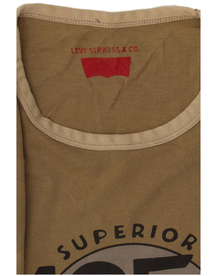 Levi's Herre grafisk T-shirt Top Stor Khaki