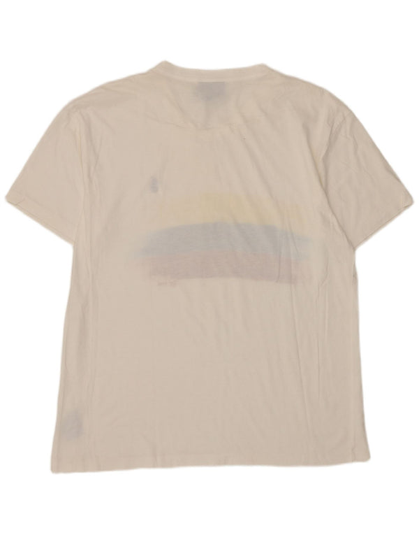 Polo Ralph Lauren Herre grafisk T-shirt Top Medium Hvid Bomuld