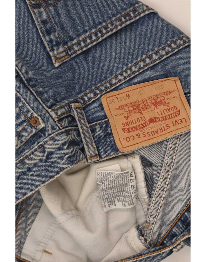 Levi's Herre 581 Distressed Denim Shorts W30 Medium Blue Cotton