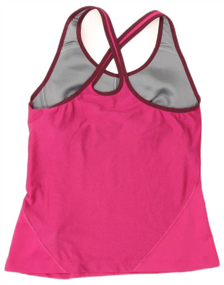 Nike Dame Dri Fit Vest Top UK 14 Large Pink Polyester