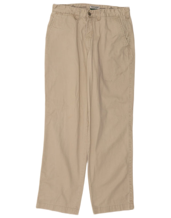 Dockers Mens Khakis Straight Chino Trousers W34 L32 Beige