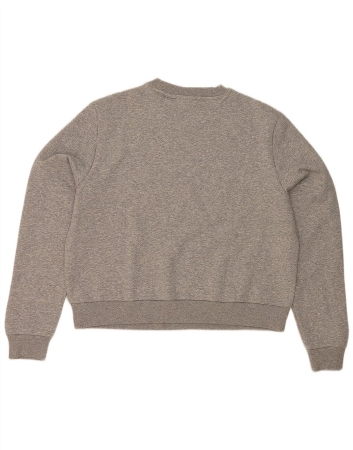 Reebok Dame Sweatshirt Jumper UK 16 Stor Grå Bomuld