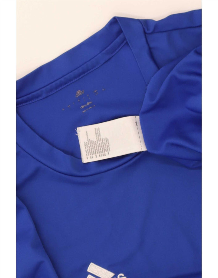 Adidas Herre Climalite T-Shirt Top Medium Blue Polyester