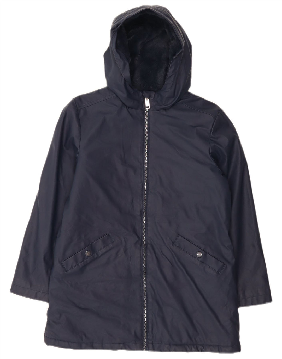Marks & Spencer Boys Sherpa-jakke med hætte 10-11 år marineblå