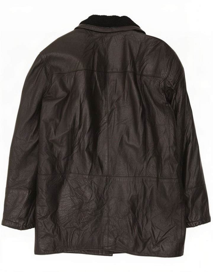 Vintage herre læderjakke IT 48 Medium Sort