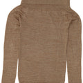 ZARA Dame Rullehals Sweater UK 8 Small Beige Flecked Rayon