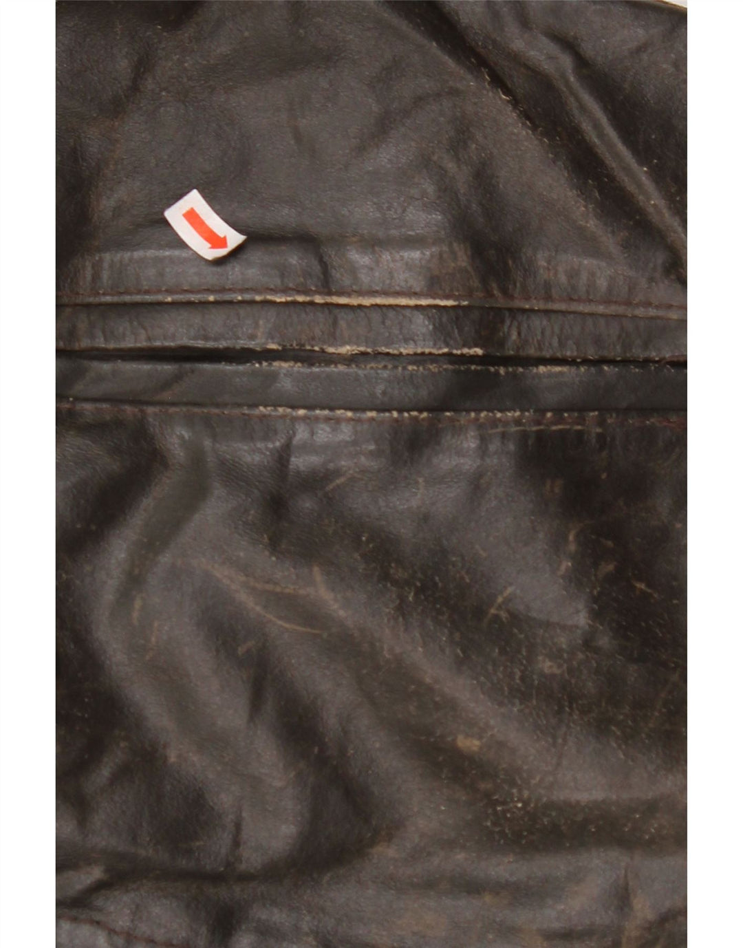 VINTAGE 3/4 ærmet læderjakke til kvinder UK 14 medium brunt læder