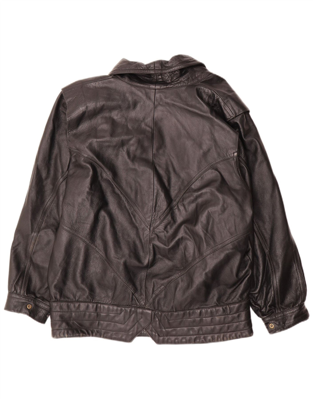 PELLETTERIA Dame Læderjakke UK 20 2XL Sort Læder