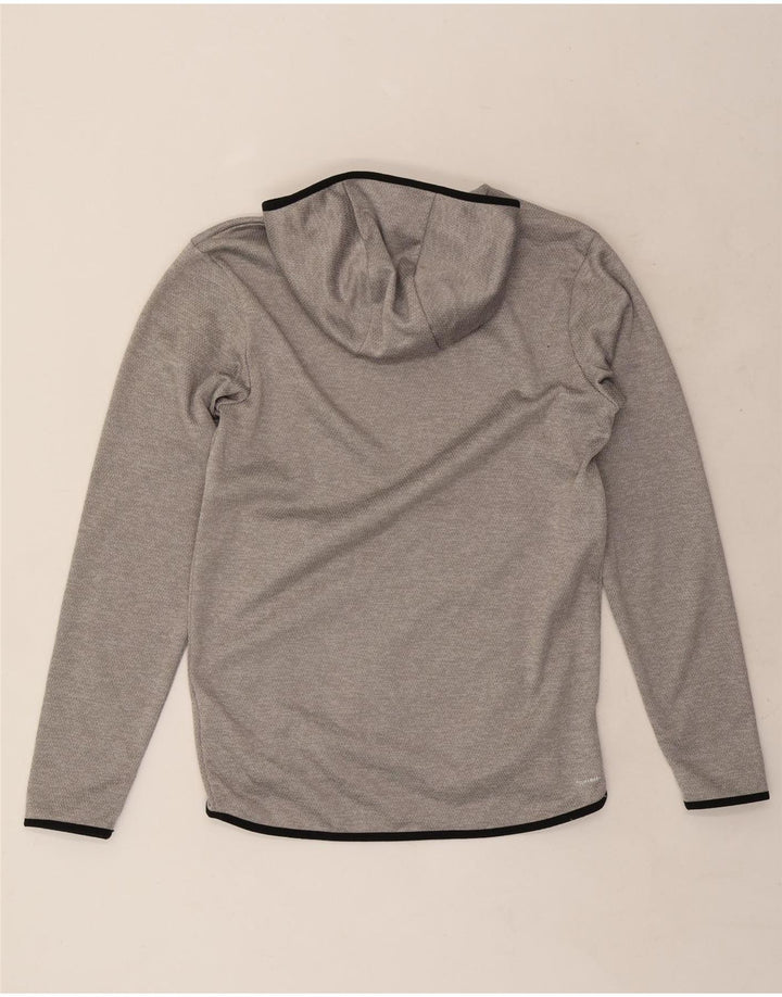 Adidas Grafisk hættetrøje til mænd, lille grå polyester