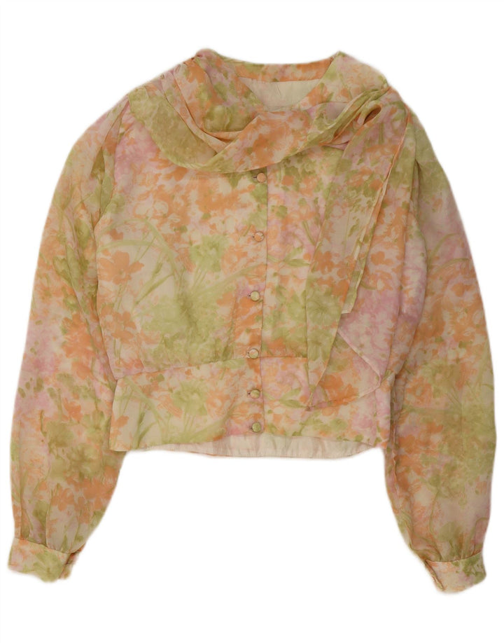Vintage Kvinders 2-delt nederdel Sæt UK 14 Medium W30 Multicolored Floral