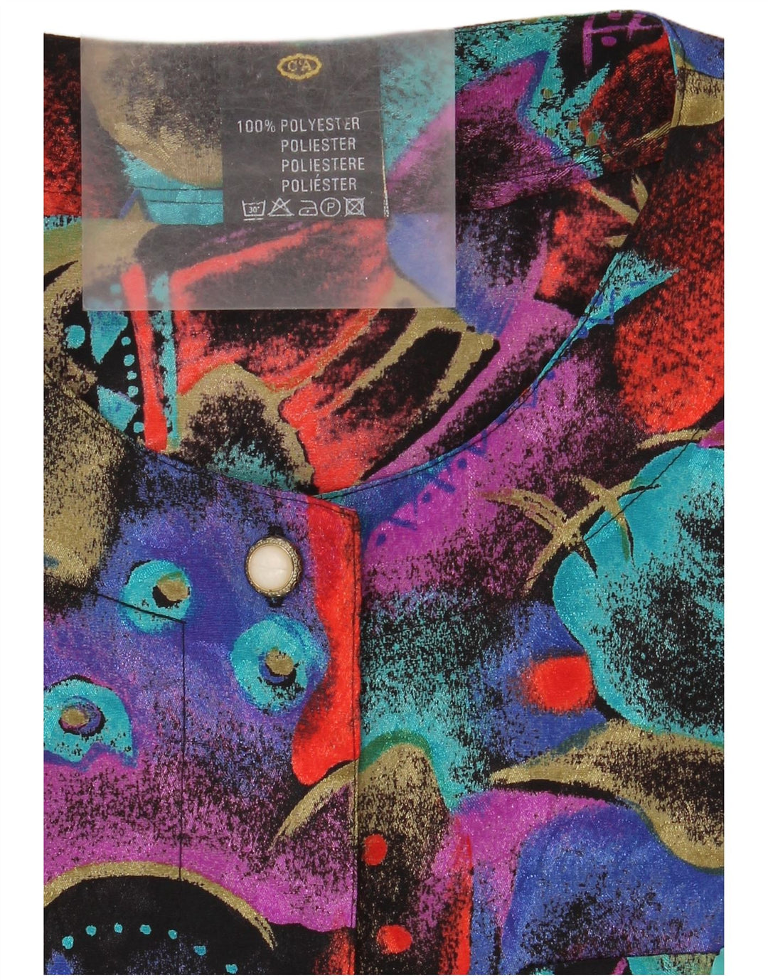 Golden Gate Dame Abstrakt Mønster Skjorte Bluse IT 44 Medium Flerfarvet