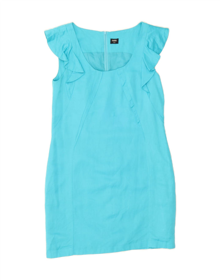 OASIS Womens Sleeveless Sheath Dress UK 12 Medium Blue Vintage Oasis and Second-Hand Oasis from Messina Hembry 