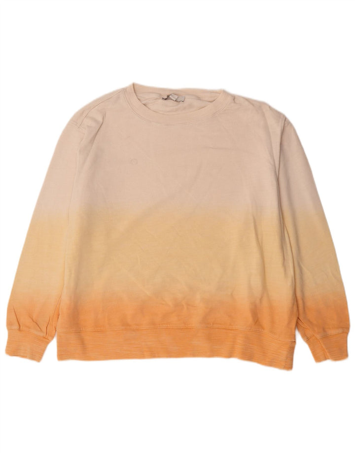 Marks & Spencer Dame Sweatshirt Jumper UK 16 Large Beige Tie Dye