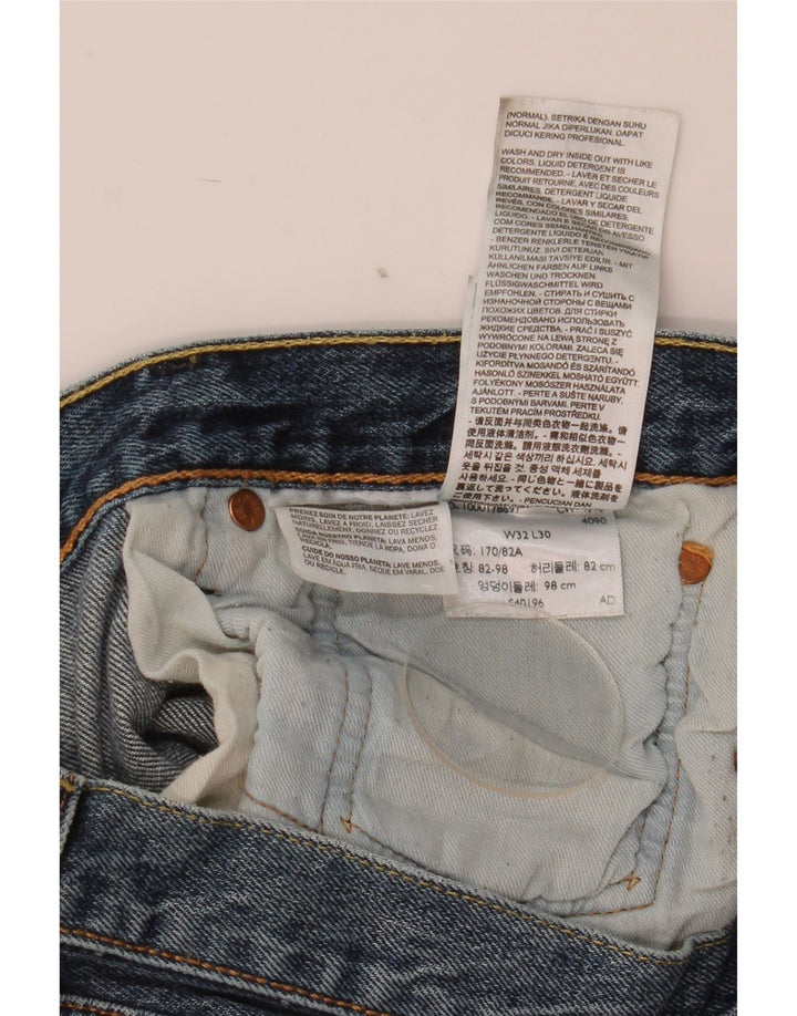 Levi's Herre 501 Straight Jeans W32 L30 Blå Bomuld