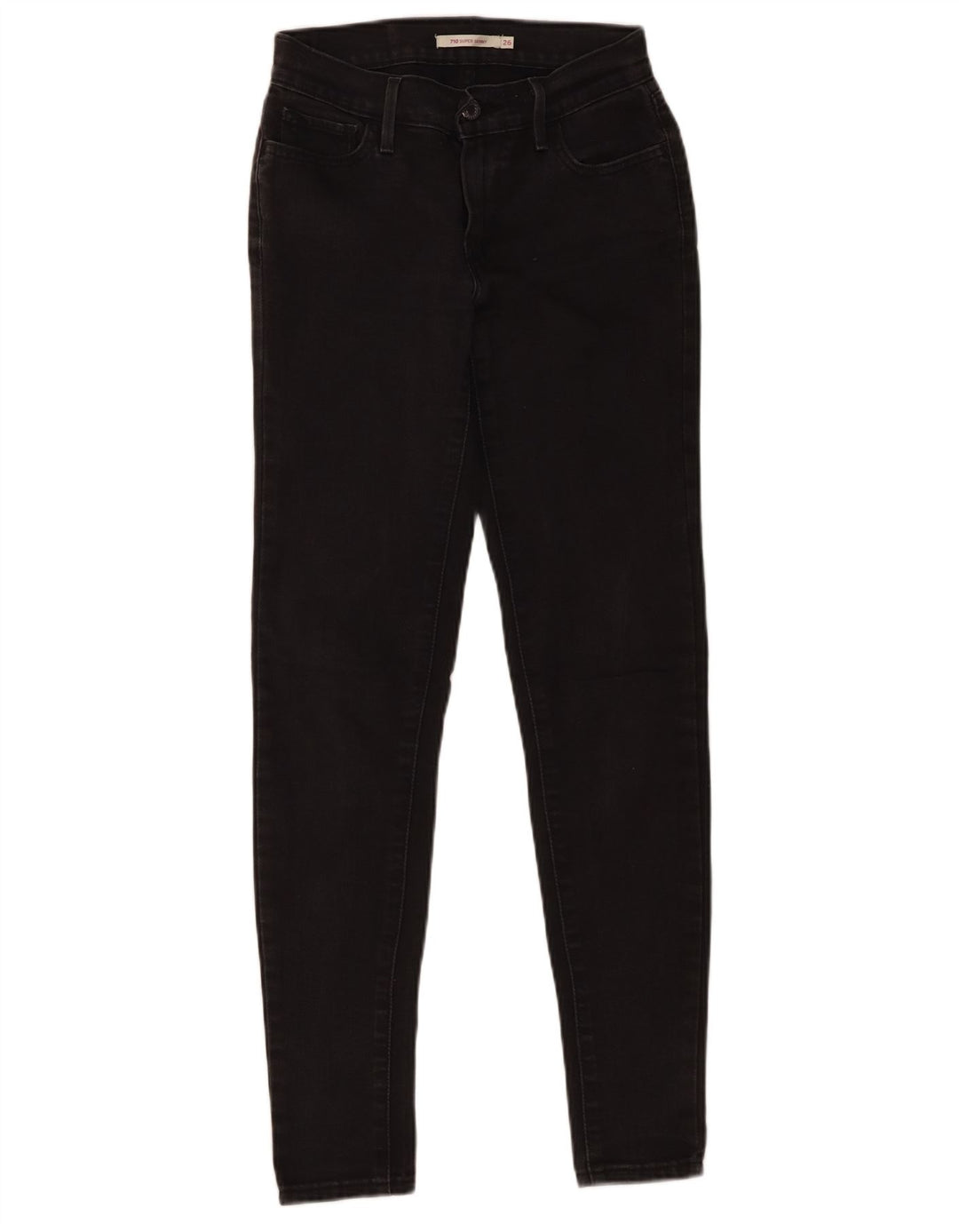 Levi's Dame 710 Super Skinny Jeans W26 L30 Sort