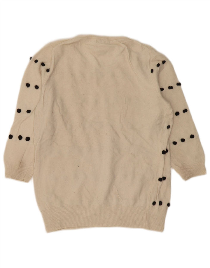 J. Crew Dame Boat Neck Jumper Sweater UK 10 Small Off White Viscose