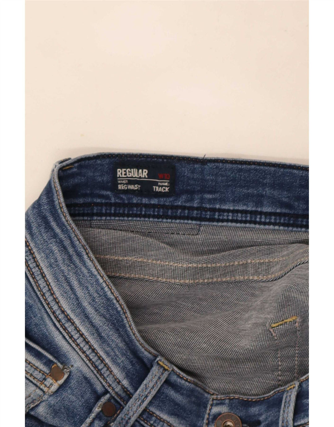 PEPE Jeans Dame Regular Fit Lige UK 10 Small W32 L31 Blå