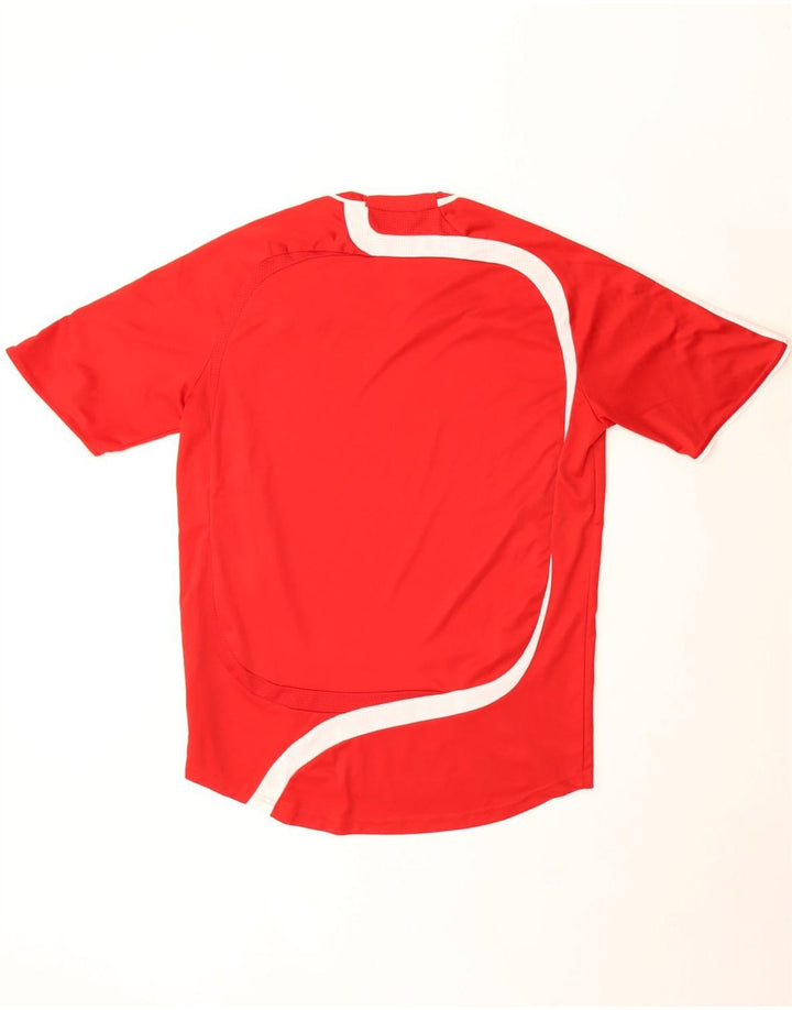 Adidas Herre T-Shirt Top Stor Rød Colourblock Polyester