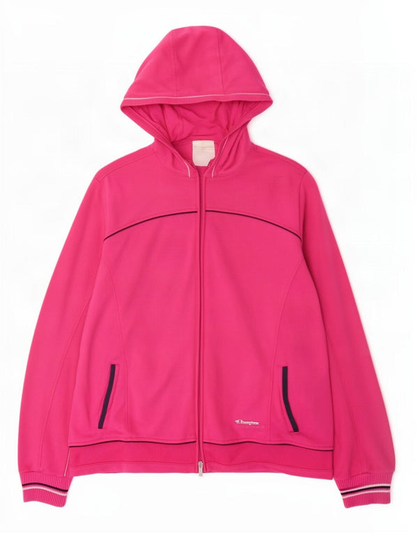 Champion Dame Easy Fit Hættetrøje Sweater UK 18 XL Pink Bomuld