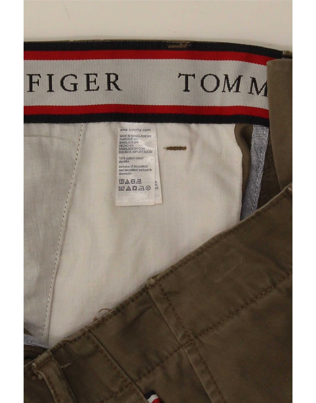 Tommy Hilfiger Herre Cargo Shorts W36 Large Khaki Bomuld