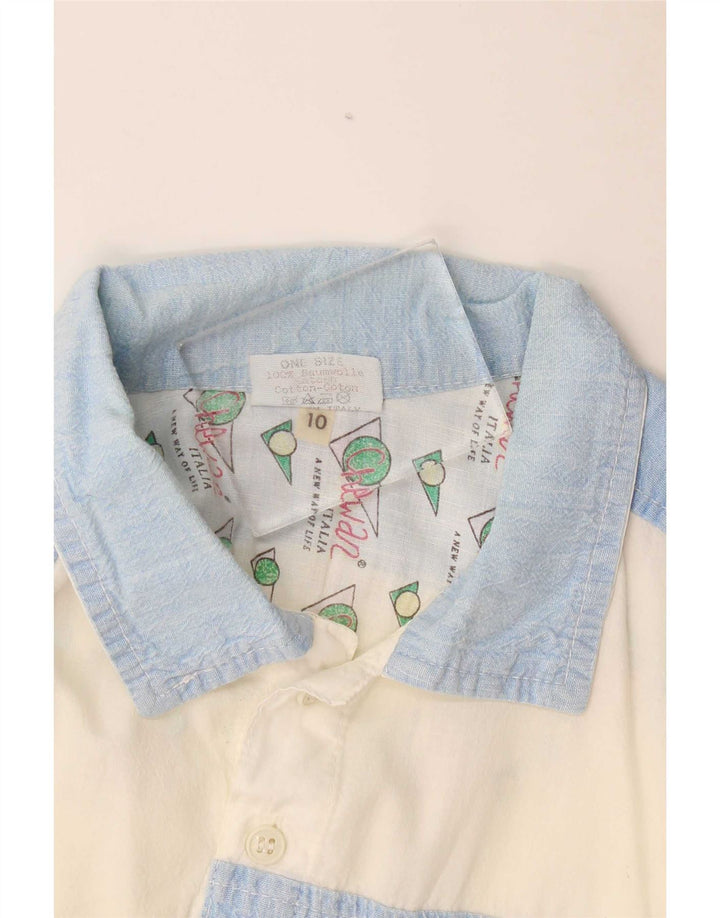 Chewan Herre Grafisk Kortærmet Pullover Shirt One Size White Colourblock