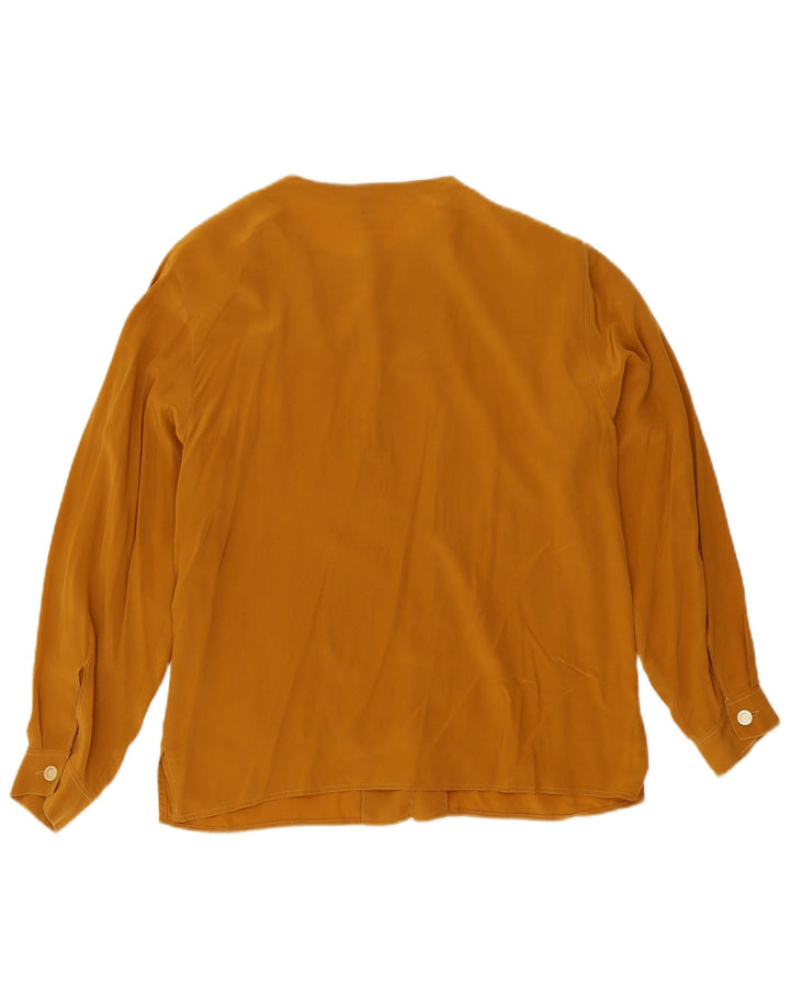 Marella skjortebluse til kvinder UK 12 Medium Brun Silke
