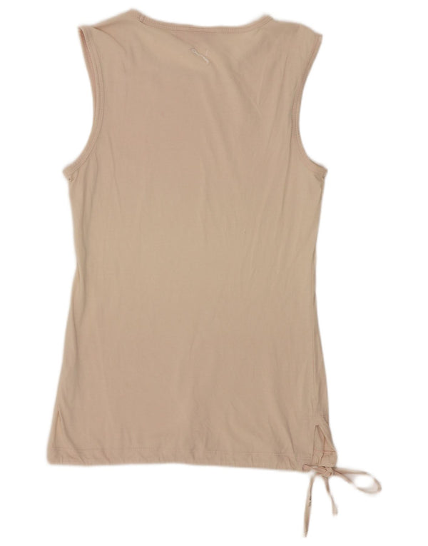 Puma Dame Grafisk Vest Top UK 10 Small Beige Sports