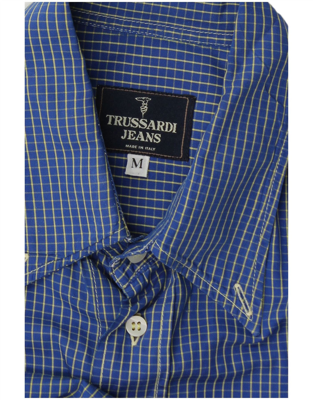 Trussardi Jeans Herre Flanelskjorte Medium Blue Check
