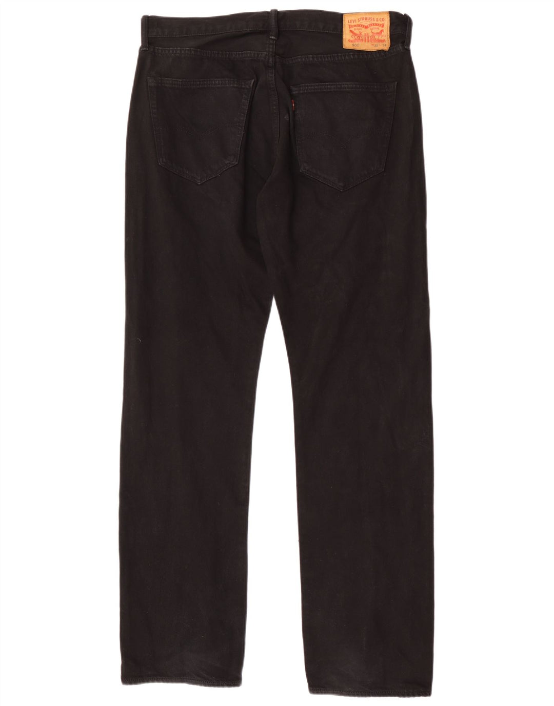 Levi's Herre 501 lige jeans W32 L34 sort bomuld