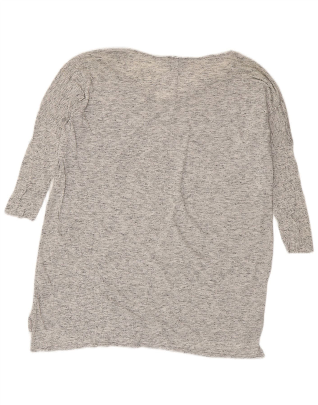 Topshop Dame Oversized Top 3/4 ærme UK 8 Small Grey Flecked Viscose
