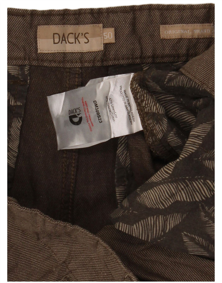 Dacks Chino Shorts til mænd IT 50 Large W34 Green Pinstripe Linen