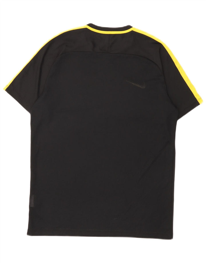 Nike Herre Dri Fit T-Shirt Top Stor Sort Colourblock Polyester