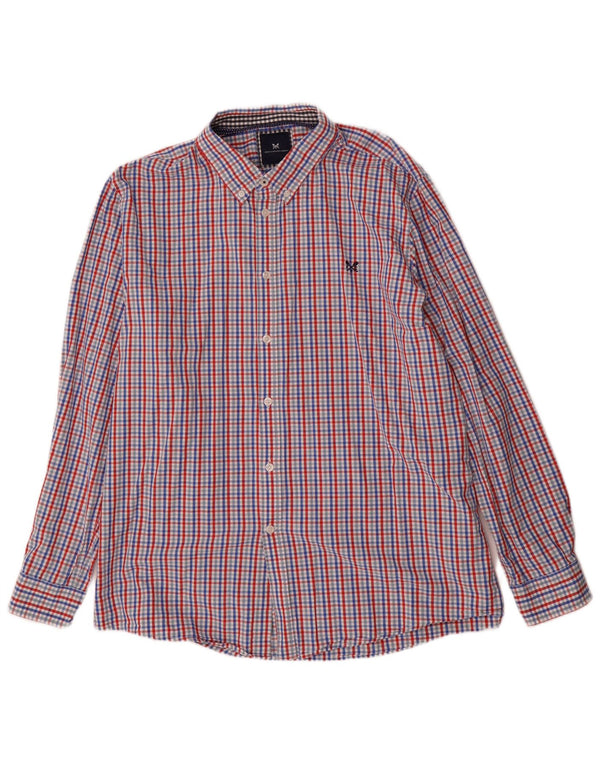 Crew Clothing Herre Slim Fit skjorte 3XL blå ternet bomuld