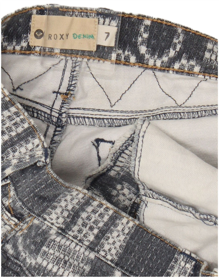 Roxy Dame denim Shorts US 7 Medium W30 Blue Geometric
