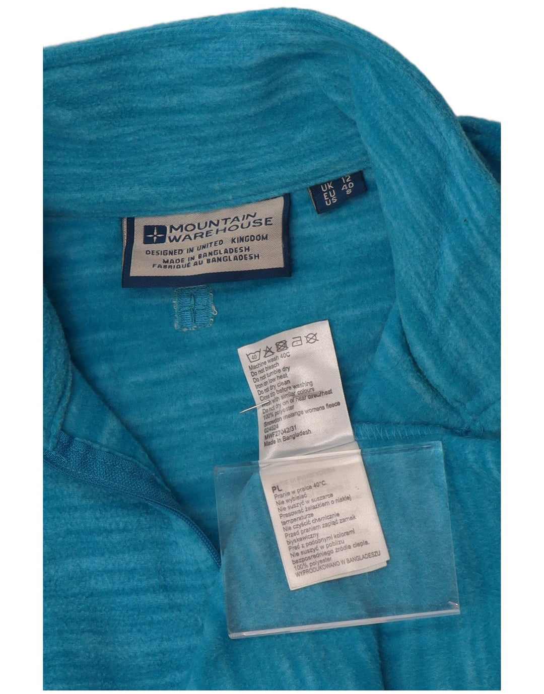 Mountain Warehouse Dame Fleece Jumper UK 12 Medium Blue Flecked Winter