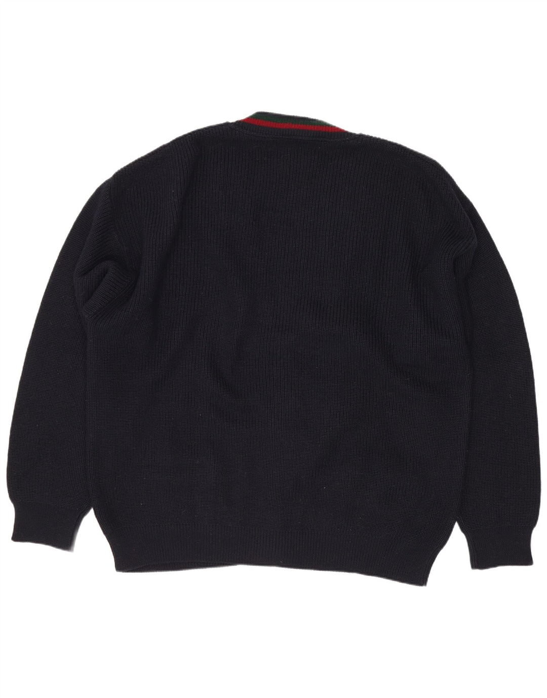 Il Granchio Herre Cardigan Sweater XL Marineblå Geometrisk Uld