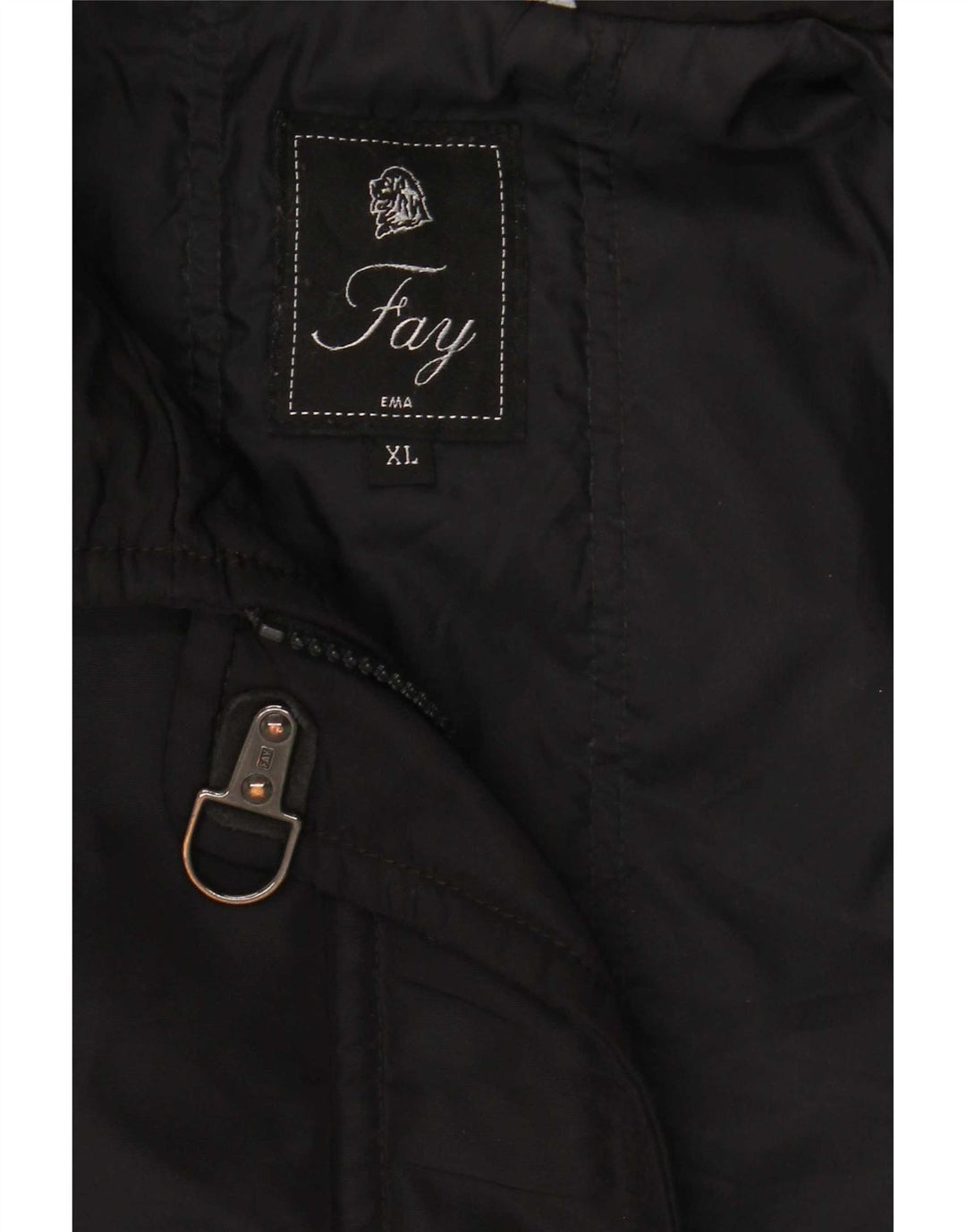 Fay Dame Windbreaker Jacket UK 18 XL Sort