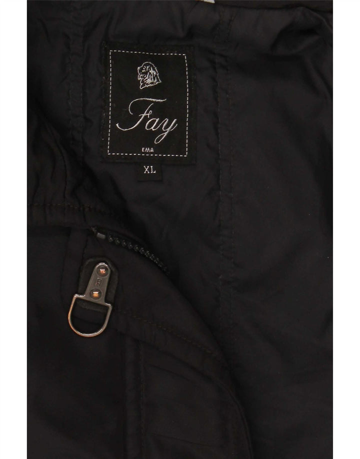 Fay Dame Windbreaker Jacket UK 18 XL Sort