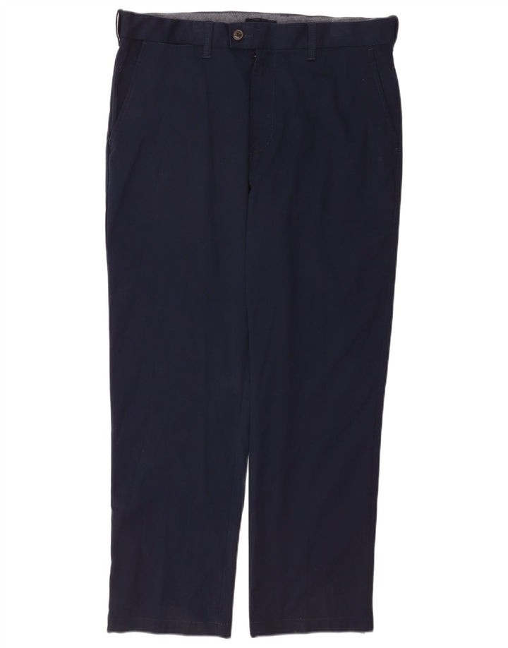 Marks & Spencer Straight Suit Bukser til mænd W36 L27 Marineblå polyester