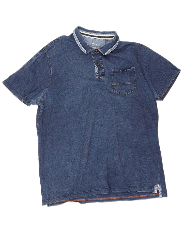 Fat Face herre poloshirt XL marineblå bomuld