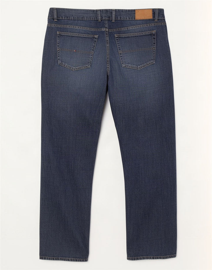 Tommy Hilfiger Straight Jeans til mænd W38 L30 Blå Bomuld
