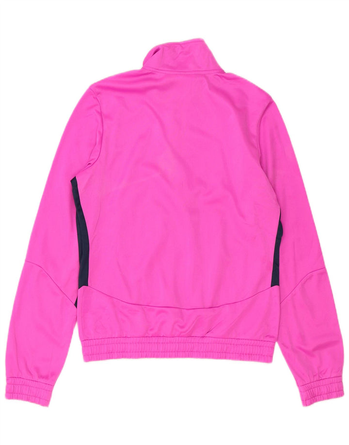 Diadora træningsdragt topjakke til kvinder UK 10 Small Pink Colourblock Polyester