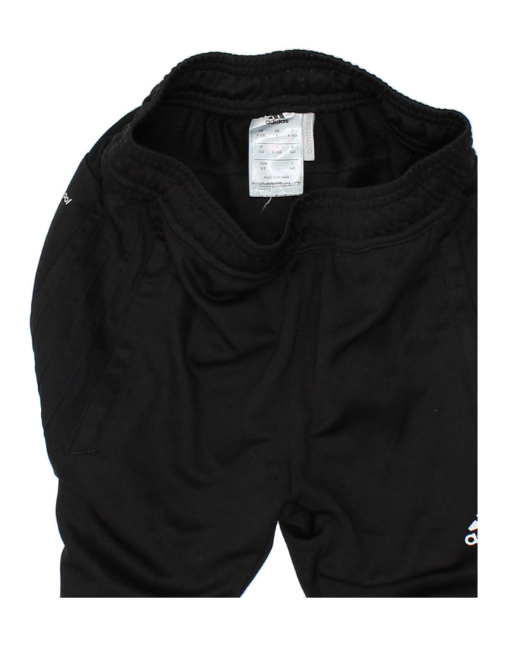 ADIDAS Boys Climacool Tracksuit Trousers 9-10 Years  Black Polyester Vintage Adidas and Second-Hand Adidas from Messina Hembry 