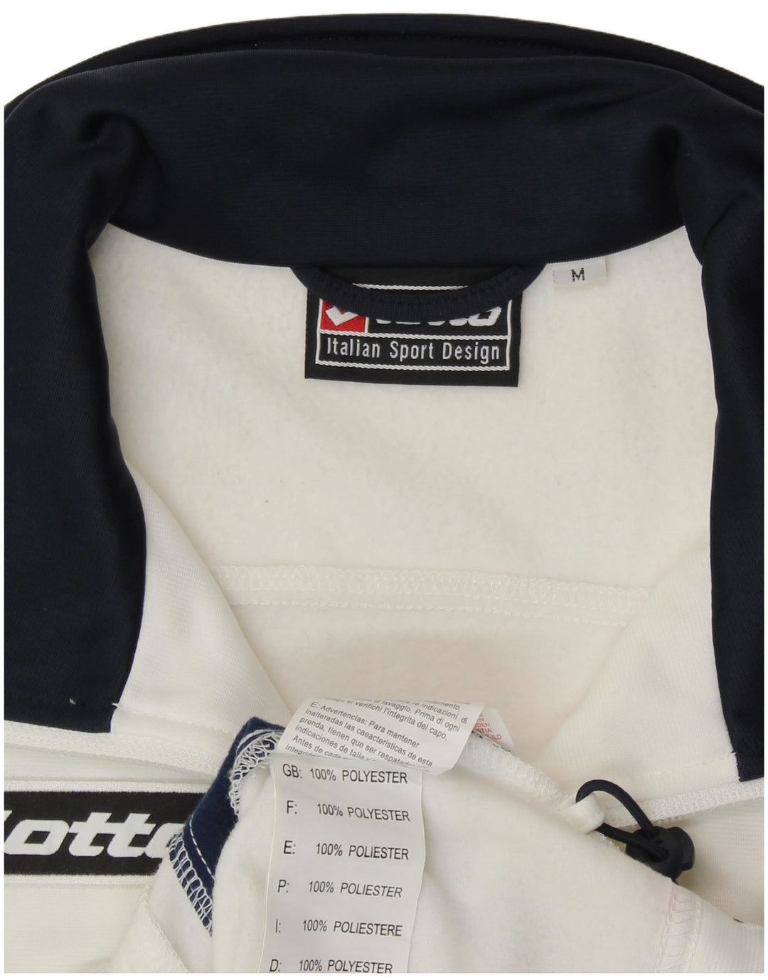 LOTTO Træningsdragt til mænd Topjakke Medium White Colourblock Polyester