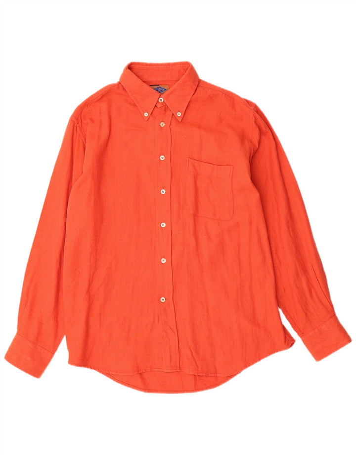 Sergio Tacchini herreskjorte str. 42 16 1/2 stor orange sildebensbomuld