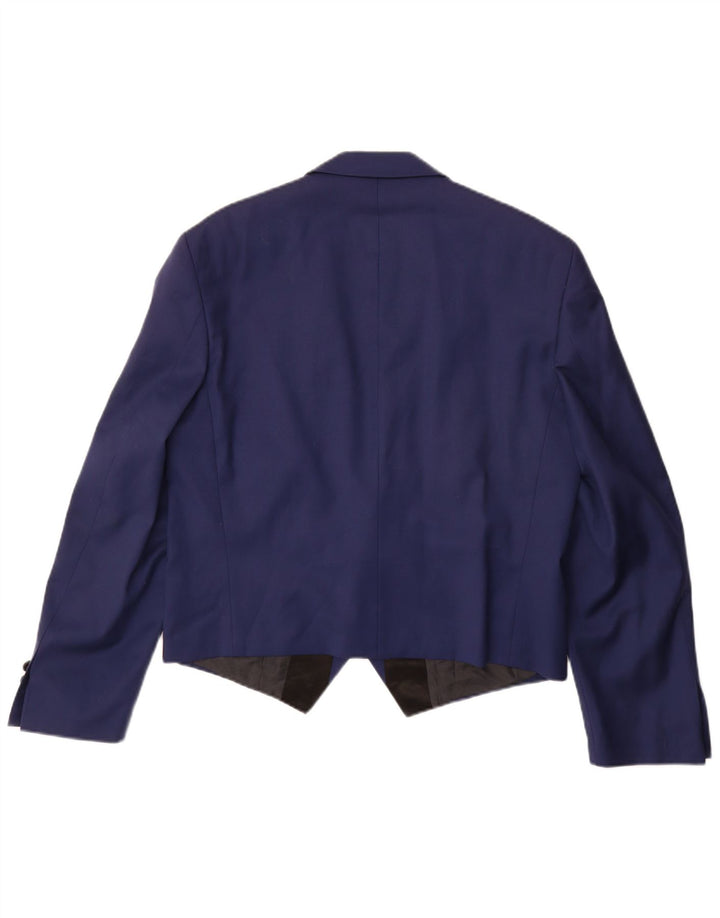 Vintage Herre Berlin Blazer Jacket UK 38 Medium Navy Blue Colourblock